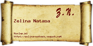 Zelina Natasa névjegykártya